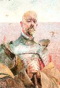 Malczewski, Jacek Self-Portrait in Armor oil painting on canvas